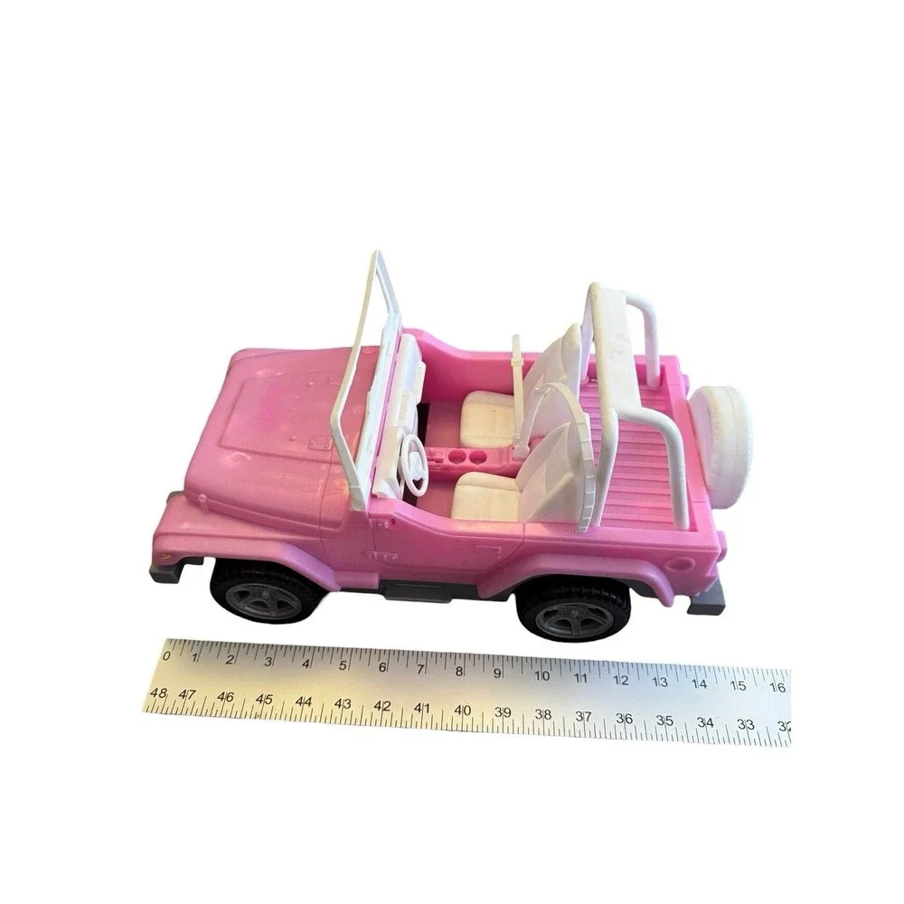 Vintage Barbie Pink Jeep‎ 2012 Mattel Beach Safari Cruiser Plastic